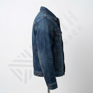 ชุดแจ็คเก็ตและกางเกงยีนส์ผู้ชายสไตล์ฮิปฮอปสุดฮิต พรีเมียม รุ่นใหม่ล่าสุดปี 2025 แบบสองชิ้น กลับด้านได้ คอตั้ง สไตล์สตรีทแวร์ - Product Image 3