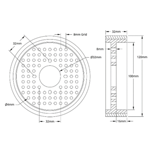 Roue Rhino série 5614 (diamètre de l'orifice 32 mm, diamètre 120 mm, dureté 30A) robot STEM REV WCP FTC FRC - Product Image 2