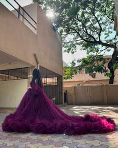 Wholesale High Quality Ladies Gown New Lilac Dress Ball Gown Off The Shoulder Applique Lace Beads Crystal Tulle <b>Corset</b> Ball Gown - Product Image 6