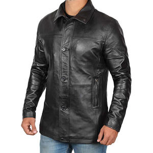 Skinjacket สำหรับผู้ชายแจ็คเก็ตหนังปะติดแขนยาวเข้ารูปสำหรับฤดูหนาว - Product Image 2