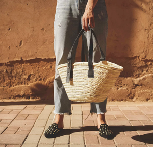 Sac en paille de qualité supérieure, panier en paille, sac naturel, sac de plage, sac fait main, sac marocain, panier marocain - Product Image 1