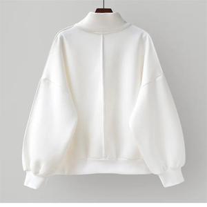 Sweat-shirt à capuche hip-hop unisexe de couleur unie à col rond déchiré pour hommes et femmes - Product Image 4