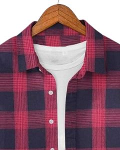 Chemise en flanelle à carreaux rouge et noir pour homme, fabriquée sur mesure, boutonnée, manches longues, décontractée, chemise d'hiver à carreaux, tissu doux et chaud - Product Image 4