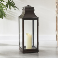 Lanternes porte-bougies décoratives modernes en métal noir durables pour la maison et le jardin, pour table et sol, Noël 2026 - Vente en gros
