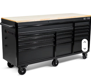 QUALITY 72 inch Heavy Duty Mobile <b>Tool</b> Chest <b>Tool</b> <b>Box</b> with Solid <b>Wood</b> Top Workbench 15-Drawer Rolling <b>Tool</b> Chest <b>Tool</b> Organize - Product Image 1