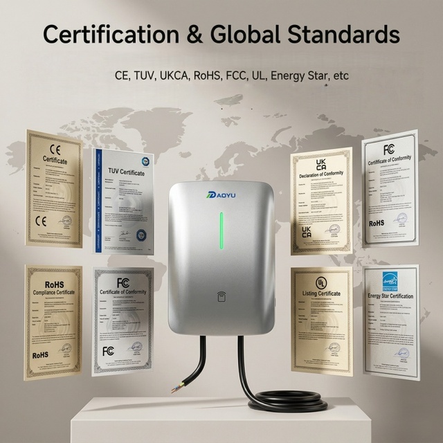 Premium 22kW Wallbox EV Charger Type 2 GBT 3-Phase OCPP 1.6J Smart APP Control Fast Charging Station for Home & Commercial Use