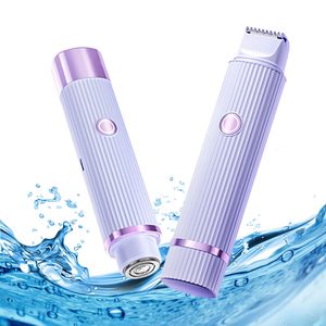 Tondeuse bikini rechargeable 2-en-1 pour femmes, rasoir électrique étanche pour le visage, les bras, les jambes - Tondeuse corporelle - Product Image 3