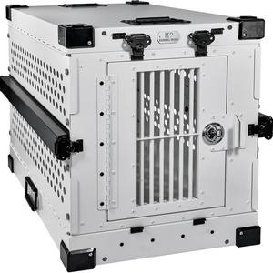 Gabbia Portatile Pieghevole in Lega di Alluminio per Cani di Taglia Media e Grande, Modello Solido con Chiusura a Bottone per Campeggio e Viaggi - Product Image 6