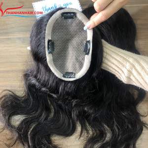 ขายส่งชั้นยอดผมมนุษย์ยุโรปไฮไลท์สีผ้าไหมฐานท็อปเปอร์คลิปในผมมนุษย์ท็อปเปอร์วิกผมมนุษย์ - Product Image 2