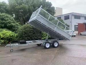 Remorque à plateau basculant hydraulique à double châssis 14x7, conception robuste, assemblée avec un engrenage comme composant principal - Product Image 3