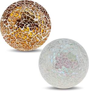 Boules de décoration de table minimalistes en mosaïque solide, centres de table, bols, vases, sphères, art déco écologique fait à la main, montage mural, Diwali - Product Image 1