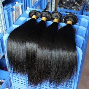 Extensions de cheveux vierges indiens lisses en vrac Remy, trame simple, pointes pleines, style tissage 1 - Product Image 2