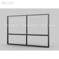 Fenêtres de maison personnalisées Fuson Guangdong, design moderne, fenêtres à double vitrage, norme australienne, fenêtre coulissante en aluminium