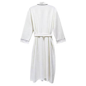 Fabricant de peignoirs d'hôtel de luxe, peignoir en coton 100% gaufré, manches longues, logo sur le devant, décontracté, 250g - Product Image 2