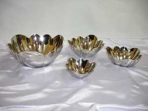 Hot Vantage Moderne De Luxe Fantaisie Premium Bol De Service En Acier Inoxydable Brillant Polonais De Haute Qualité En Métal Bol De Service Utilisation De La Cuisine - Product Image 5