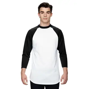 Long Sleeve Tee Shirts for Men Fashion Raglan Sleeve Tshirts Casual Regular Fit Tops Comfy Breathable Crew Neck T Shirts