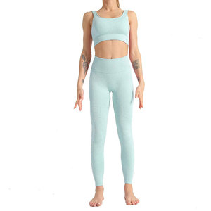 Conjunto Deportivo con Sujetador Deportivo de Soporte para Gimnasio, Entrenamiento y Fitness, Ropa Deportiva Transpirable y Elástica, Leggings de Cintura Alta - Product Image 1