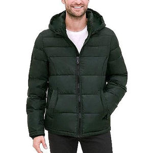 Chaqueta Acolchada Personalizada de Venta Caliente al por Mayor Profesional para Hombre, Chaqueta Impermeable con Capucha para Invierno, Logotipo Frontal, Talla Grande, OEM Personalizado - Product Image 1
