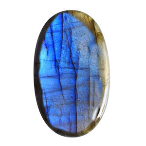 Cabujón Azul Liso de Forma Ovalada 44x25x7 MM, Precio de Fábrica, Cabujón de Cristal Curativo al por Mayor, Piedra Preciosa Suelta - Product Image 1