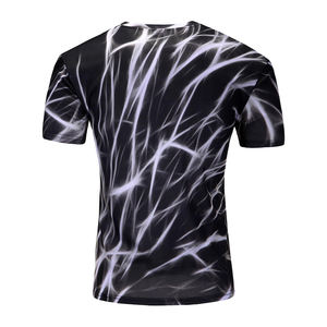เสื้อยืดถักแบบสวมหัวพิมพ์ซับลิเมชันสำหรับผู้ชายเสื้อยืดสตรีทสไตล์สตรีททำจากโพลีเอสเตอร์สำหรับสุภาพบุรุษ - Product Image 2