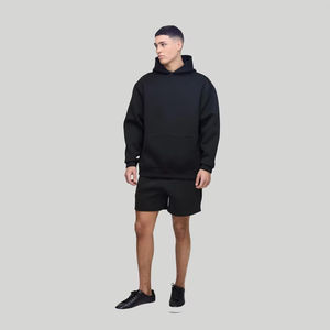 Ensemble deux pièces pour homme grande taille, sweat-shirt et short assortis, ajustables, de haute qualité, 100% coton molletonné, vente flash - Product Image 1