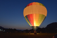 Modèle publicitaire gonflable de montgolfière pilée AX-7 en PVC et Oxford pour extérieur avec lampe LED et souffleur d'air, accessoire de transport maritime