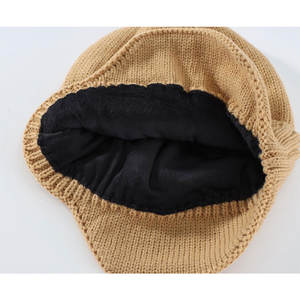 Vente en gros de bonnets de haute qualité Bonnet tricoté personnalisé pour l'hiver avec broderie de logo - Product Image 3