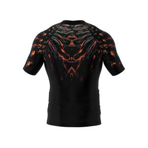 Impression par sublimation personnalisée BJJ MMA Jiu Jitsu séchage rapide évacuation de l'humidité éruptions cutanées respirantes demi-manche conception UPF50 bas prix - Product Image 2
