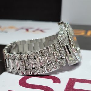 Ultimate Mens Luxury Diamond <b>Watch</b> Full Diamond Case Calendar and Elegant Mother of <b>Pearl</b> Dial Exclusive Mens Full Diamond <b>Watch</b> - Product Image 3