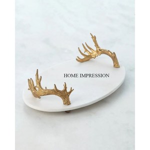 Plateau de service rectangulaire décoratif moderne en marbre noir non toxique pour une utilisation en fête Taille personnalisable Couleur Meilleure vente Grand - Product Image 5