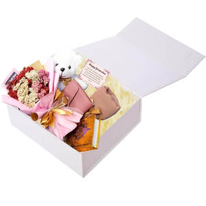 Caja de regalo blanca con tapa, Cajas de Regalo magnéticas de 7,8x7 X3.1 pulgadas, caja de propuesta de dama de honor para padrinos de boda con tapa magnética para bodas - Product Image 4