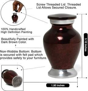 Urnas de cremación de recuerdo de material metálico de aluminio 2022 de alta calidad más demandadas 100% al mejor precio competitivo - Product Image 2