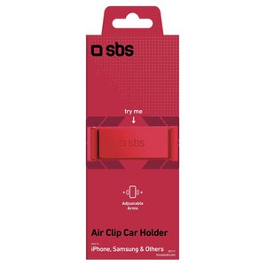 Soporte Universal para Teléfono Móvil TESUNSUPCLIPR con Clip Rojo para Ventilación de Coche - Product Image 2