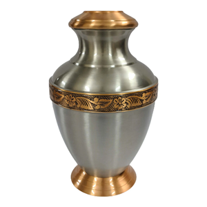 โกศโลหะคลาสสิกสำหรับใส่เถ้ากระดูกสำหรับผู้ใหญ่ขี้เถ้าแบบแกะสลักลายใบโอ๊กโกศ - Product Image 3