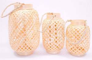 Best Collection Bamboo Rattan <b>Lantern</b> <b>Lamp</b> Portable <b>Lantern</b> Customized Color Home Hotel Decoration - Product Image 4