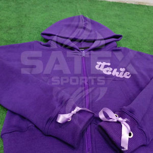 เสื้อครอปฮู้ดดี้ผู้หญิงสไตล์วินเทจ ย้อมสีแบบแอซิดวอช ผ้าฝ้าย 100% สวมใส่สบาย สตรีทแวร์ ดีไซน์ขาดๆ ด้านหน้า - Product Image 2