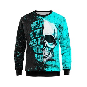 เสื้อสเวตเตอร์ปักลายแนวสตรีทสำหรับผู้ชายคอกลมสีพื้นทันสมัยออกแบบได้ตามต้องการ - Product Image 5