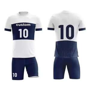 Uniformes de Fútbol Personalizados al por Mayor, 100% Poliéster, Camiseta y Pantalones Cortos con Logotipo, Transpirables y Antibacterianos, Unisex para Adultos - Product Image 6