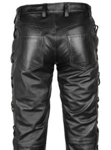 Pantalones de Hombre de Cuero Genuino de Alta Calidad, Corte Recto, Impermeables, Estilo Urbano, Casual, Personalizados OEM, Premium, Cintura Media, Corte Regular - Product Image 2