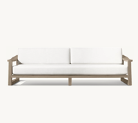 Muebles de teca para exteriores sasánida, diseño escandinavo de mediados de siglo, sofá de teca Sebastian