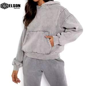 Recién llegado, sudaderas con capucha lavadas con ácido, jersey de alta calidad con color y diseño personalizados de secado rápido, precio al por mayor, suministro OEM - Product Image 1