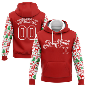 OEM Winter <b>Christmas</b> <b>Hoodie</b> 100% Cotton Full Printed Team Wear Custom Front Character Design Eco-Friendly Breathable Sportswear - Product Image 5