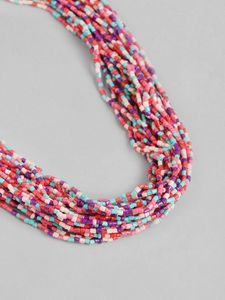 Vente chaude bohème multicouche collier à la main perles de verre chaîne pour les femmes déclaration accessoire perles en vrac produit en vrac - Product Image 2