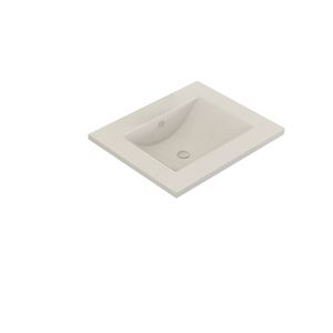 Lavabo in Ceramica LINZ 60 cm Stile Moderno, Perfetto per Set Bagno Linz, Versatile per Uso in Ristoranti, Hotel e Ambienti Artistici - Product Image 1