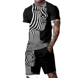 Conjunto de verano sin mangas para hombre, traje deportivo para hombre, camiseta de manga corta, conjuntos de pantalones cortos, conjunto de pantalones cortos informales de moda de dos piezas para verano - Product Image 3