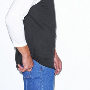 Raglan de baseball noir et blanc Ultrasoft: T-shirt à manches 50% 50% coton 200 polyester, 3/4g/m2 - Product Image 6