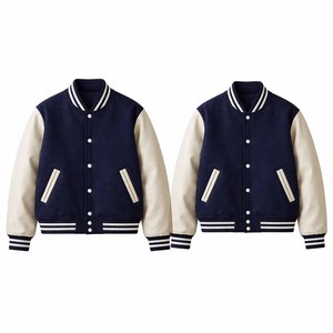 Professional Manufacturer Winter Wear Men High Street Wool Leather Baseball Varsity Jacket High Quality <b>Light</b> Weight Windproof - Product Image 2