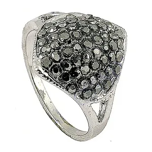 Bague de cocktail carrée géométrique pour femme en alliage micro-pavé avec zircone cubique, bijou glamour pour soirée - Product Image 3