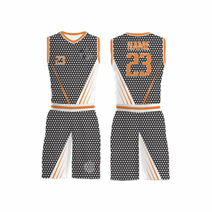 Tenues de basketball personnalisées pour hommes, kits de sublimation, tailles plus grandes, respirantes, évacuant l'humidité, pour l'entraînement sportif universitaire, été - Product Image 2