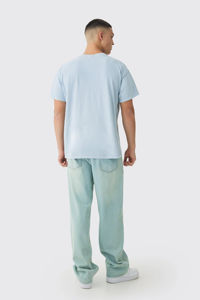 Logotipo personalizado serigrafiado Unisex 220 Gsm algodón camisetas Streetwear impresión Logo algodón camiseta Stock - Product Image 2